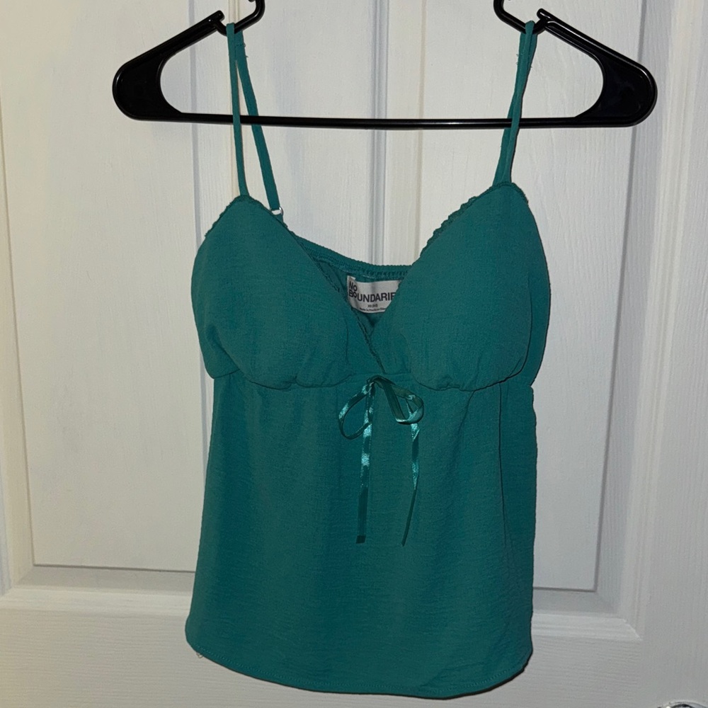 No Boundaries Teal Camisole Top